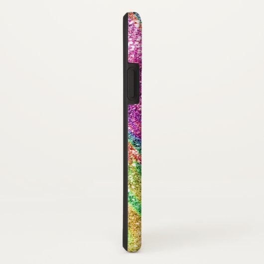 Abstracte Neon Rainbow Sparkly Glitter Case-Mate iPhone Case (Achterkant / rechts)