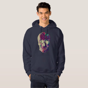 Abstracte Neon Schedel: Levendig Chaos Hoodie