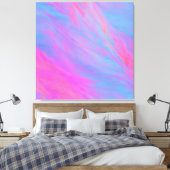 Abstracte neoninktvlucht canvas afdruk (Insitu (Slaapkamer))