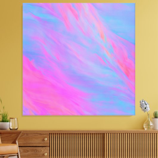 Abstracte neoninktvlucht canvas afdruk (Insitu (Woonkamer))