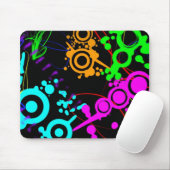 Abstracte neonspionage moderne Muismat (Met muis)