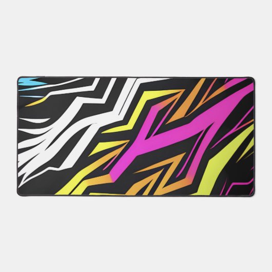 Abstracte neonstrepen bureaumat (Voorkant)