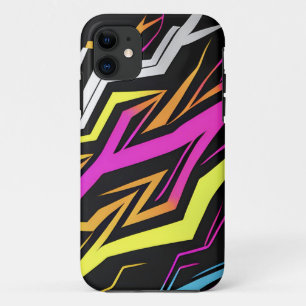 Abstracte neonstrepen iPhone 11 hoesje