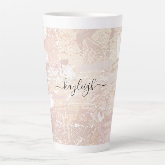 Abstracte neutraal mengsel latte mok (Voorkant)