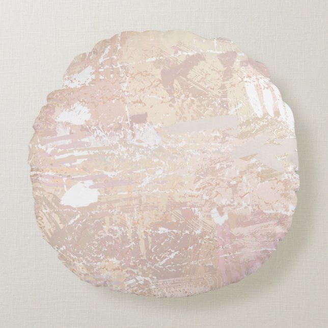 Abstracte neutraal mengsel rond kussen (Voorkant)