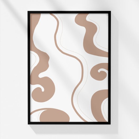 Abstracte neutrale muurschildering foto afdruk