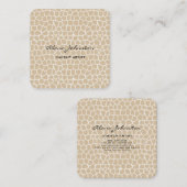 Abstracte neutrale proefkonijn vierkante visitekaartje (Voorkant / Achterkant)