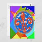 Abstracte New Orleans watermeter Briefkaart (Voorkant / Achterkant)