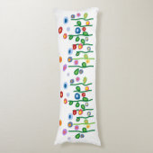 Abstracte nieuwe kunstbloemen lichaamskussen (Voorkant Verticaal)