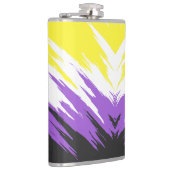 Abstracte Nonbinary Pride Vlag Heupfles (Rechts)