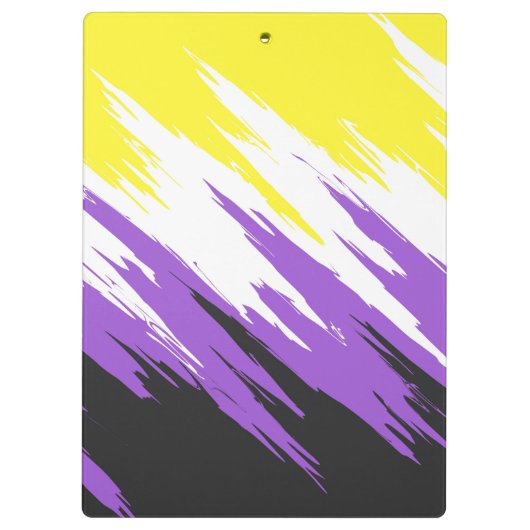 Abstracte Nonbinary Pride Vlag Klembord (Achterkant)