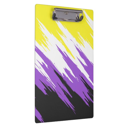 Abstracte Nonbinary Pride Vlag Klembord (Rechts)