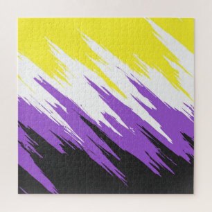 Abstracte Nonbinary Pride Vlag Legpuzzel