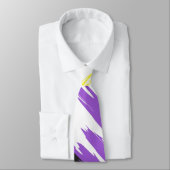Abstracte Nonbinary Pride Vlag Stropdas (Gebonden)