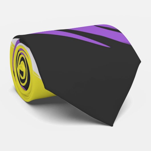 Abstracte Nonbinary Pride Vlag Stropdas (Opgerold)