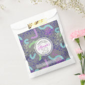 Abstracte Noodle 50th Verjaardag Dank u gunsttas Bedankzakje (Gezegeld)