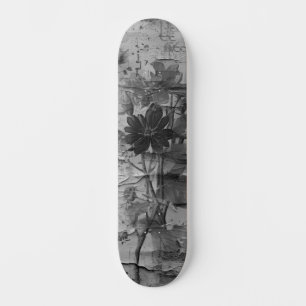 Abstracte noodlijdende grunge bloemendek Schaats Skateboard