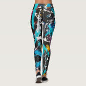 Abstracte Nouveau retrograde Leggings (Achterkant)