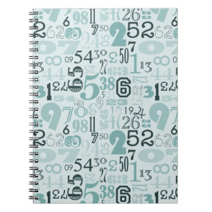 Abstracte nummers notitieboek