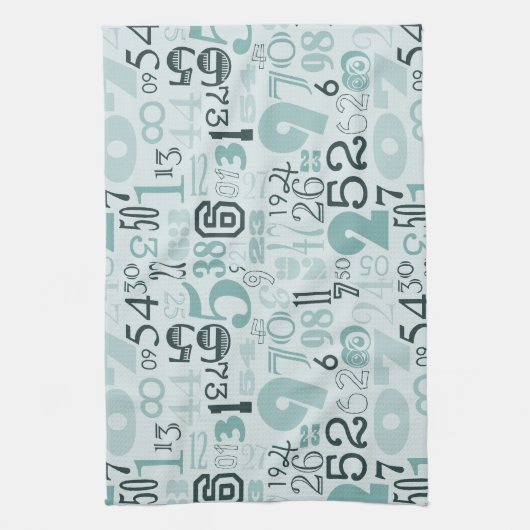 Abstracte nummers theedoek (Verticaal)