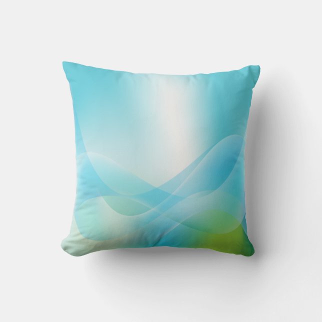 Abstracte Oceaan Amerikaanse MoJo Pillow Kussen (Voorkant)