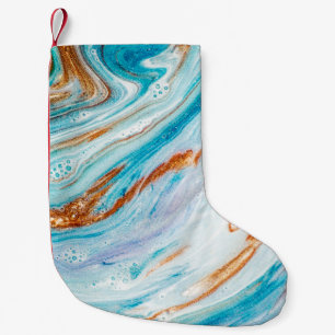 Abstracte oceaan - ART. Natuurlijke luxe. Stijlvol Kleine Kerstsok