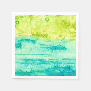 Abstracte Oceaanaquarel Servet