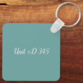 Abstracte oceaanbedekking kuststrand sleutelhanger (Achterkant)