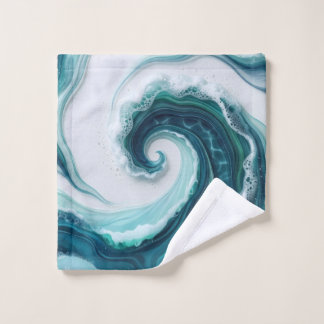 abstracte oceaangolven bad handdoek