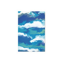 Abstracte oceaangolven in een stormachtige lucht -