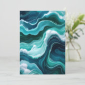Abstracte oceaangolven kaart (Staand voorkant)