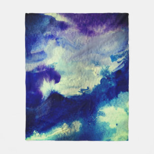 Abstracte oceaankunst fleece deken