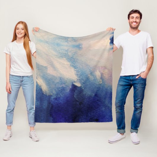 Abstracte oceaankunst fleece deken (In situ)