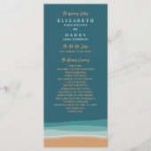 Abstracte Ocean Beach bruiloft Programma (Voorkant)