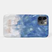 Abstracte Ocean Persoonlijke Naam Case-Mate iPhone Case (Achterkant (horizontaal))