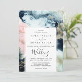 Abstracte officiële uitnodiging tot weduwschap op (Staand voorkant)