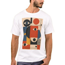 Abstracte ogen – Geometrisch kunst T-shirt