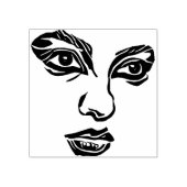 Abstracte ogen houden vrouwen tegen de achtergrond rubberstempel (Afrduk)