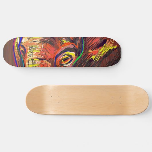 Abstracte ogen skateboard (Horizontaal)