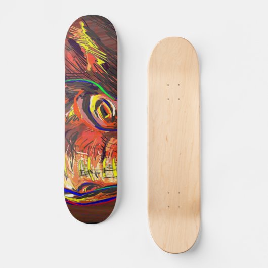 Abstracte ogen skateboard (Voorkant)