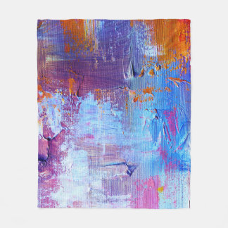 Abstracte olie: canvastextuur achtergrond fleece deken