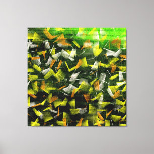 Abstracte olie- en acrylverf 2 canvas afdruk