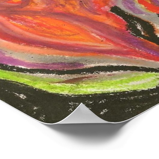 Abstracte oliepastel poster (Hoek)