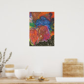 Abstracte oliepastel poster (Keuken)