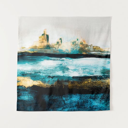 Abstracte oliestextuurachtergrond. Verf op canvas. Wandkleed (Voorkant)