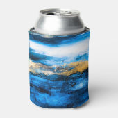 Abstracte olietextuur: moderne kunstachtergrond. blikjeskoeler (Blikje Voorkant)