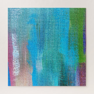 Abstracte olieverf canvas textuur legpuzzel