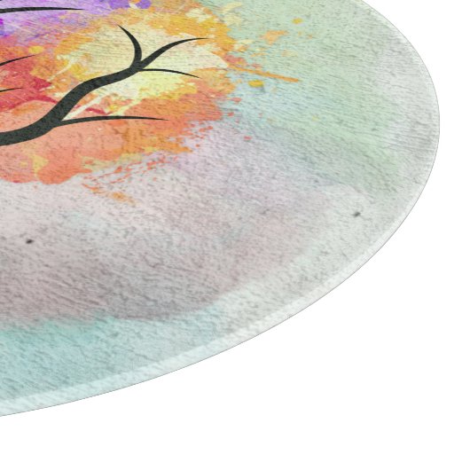 abstracte olieverf met een fraaie boomkleuring snijplank (Hoek)