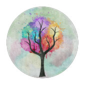 abstracte olieverf met een fraaie boomkleuring snijplank (Voorkant)