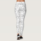 abstracte olifant leggings (Achterkant)